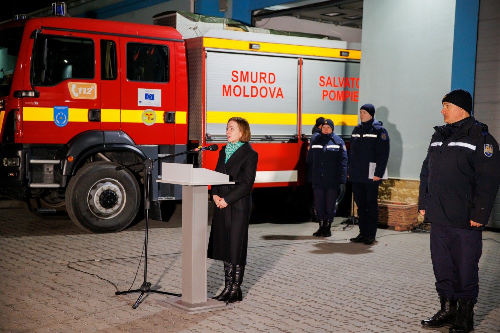 Maia Sandu a mulțumit salvatorilor IGSU plecați în misiune umanitară în Turcia